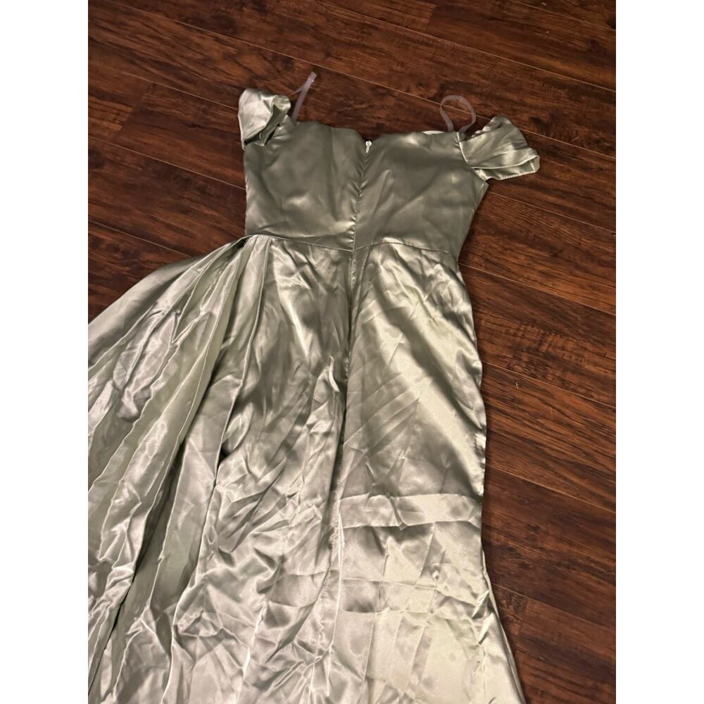 LAVETIR Bridesmaid Dress Sage Stretch Satin - Size 2 - Picture 11 of 11